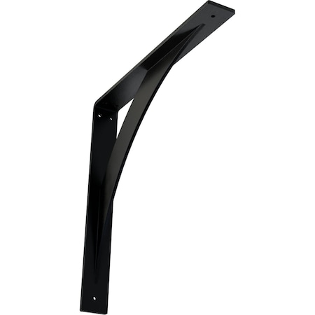 Ekena Millwork Legacy Steel Bracket, Powder Coated Black 2"W x 16"D x 16"H BKTM02X16X16LEPBL